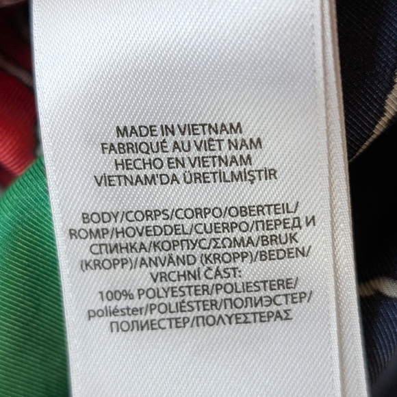 Ralph Lauren shirt dress belted with blue, green, red, nautical, Pockets Sz 2P - Picture 13 of 16